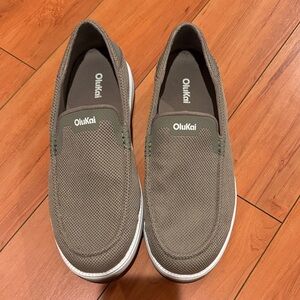 OluKai Men's Tan Mesh Slip-Ons